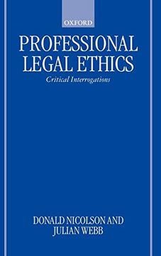 portada Professional Legal Ethics: Critical Interrogations (in English)