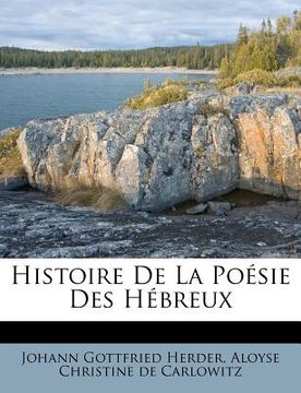 portada Histoire De La Poésie Des Hébreux (en Francés)