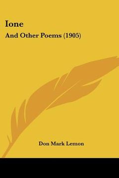 portada ione: and other poems (1905) (en Inglés)