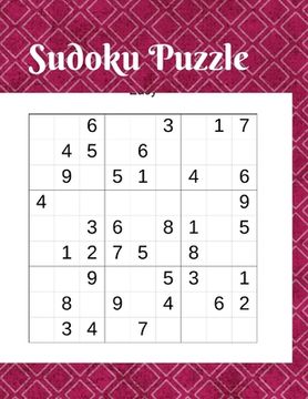 portada Suduko Puzzle: Book for Adults/teen with easy to hard levels. improve your game with these two challenging levels. Large print and so (en Inglés)