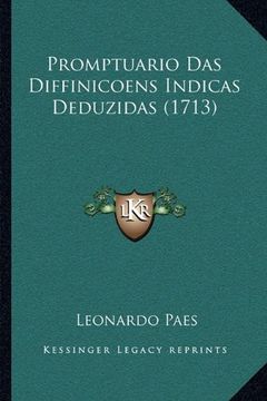 portada Promptuario das Diffinicoens Indicas Deduzidas (1713) (en Portugués)