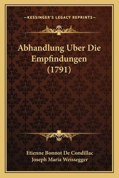 portada Abhandlung Uber Die Empfindungen (1791) (in German)