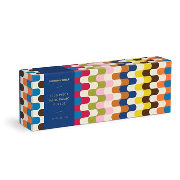 portada Jonathan Adler Bargello 1000 Piece Panoramic Puzzle From Galison - 39" x 14" Landscape Puzzle, Chic and Modern Design, Thick & Sturdy Pieces, Challenging Activity for Adults, Makes a Great Gift!