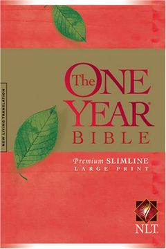 portada Nlt one Year Bible Slimline Large Print pb, the (en Inglés)
