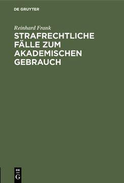 portada Strafrechtliche Fälle zum Akademischen Gebrauch (in German)