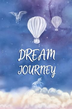 portada Dream Journey: Dream Diary, Sky Blue Celestial Cover with Cloud Theme (en Inglés)