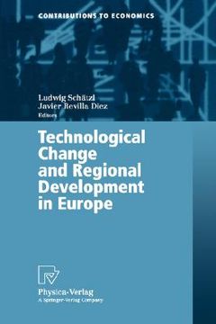 portada technological change and regional development in europe (en Inglés)