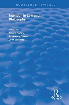 portada Intention in Law and Philosophy (en Inglés)