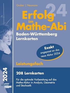 portada Erfolg im Mathe-Abi 2024, 208 Lernkarten Leistungsfach Allgemeinbildendes Gymnasium Baden-Württemberg (en Alemán)