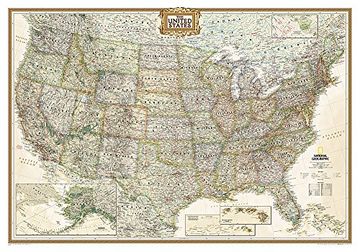 portada National Geographic United States Wall map - Executive (43. 5 x 30. 5 in) (National Geographic Reference Map) (en Inglés)