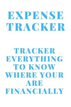 portada Expense Tracker: Track everything you spend to know where you are financially (in English)