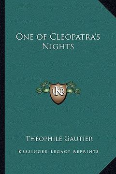 portada one of cleopatra's nights (en Inglés)
