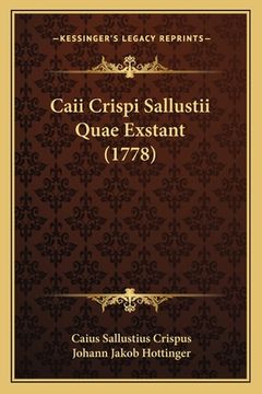 portada Caii Crispi Sallustii Quae Exstant (1778) (en Latin)