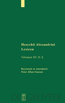 portada Hesychii Alexandrini Lexicon (en Griego antiguo)