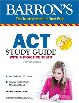 portada Act Study Guide With 4 Practice Tests (Barron'S Test Prep) 