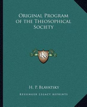 portada original program of the theosophical society (en Inglés)