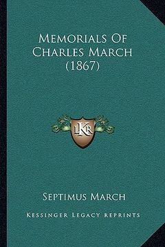 portada memorials of charles march (1867) (en Inglés)