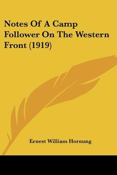 portada notes of a camp follower on the western front (1919) (in English)