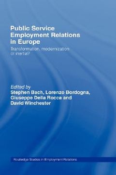 portada public service employment relations in europe: transformation, modernization or inertia? (in English)