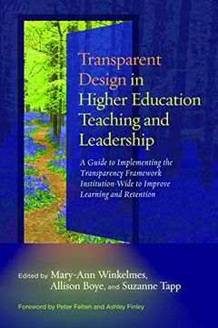 portada Transparent Design in Higher Education Teaching and Leadership (New Pedagogies and Practices for Teaching in Higher Education) (en Inglés)
