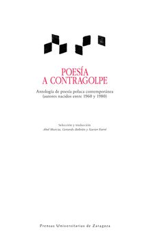 portada Poesía a Contragolpe. Antología de Poesia Polaca Contemporanea (la Gruta de las Palabras) (in Spanish)