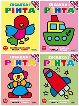 portada Enganxa i pinta primeres paraules català - anglès (Pack de 4 libros) (Enganxa I Pinta Prim.Paraules) (en Catalá)