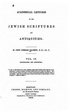portada Academical Lectures on the Jewish Scriptures and Antiquities - Vol IV (en Inglés)