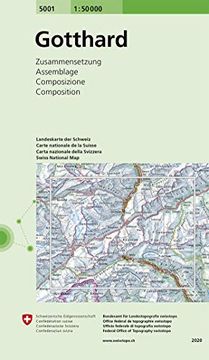 portada Swisstopo 1: 50 000 Gotthard: Zusammensetzung (National map Composite)