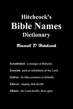 portada hitchcock's bible names dictionary (in English)
