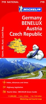 portada Germany, Benelux, Austria, Czech Republic - Michelin National map 719 (Michelin National Maps) 