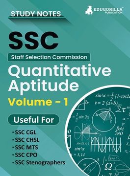 portada Study Notes for Quantitative Aptitude (Vol 1) - Topicwise Notes for CGL, CHSL, SSC MTS, CPO and Other SSC Exams with Solved MCQs