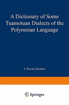 portada A Dictionary of Some Tuamotuan Dialects of the Polynesian Language