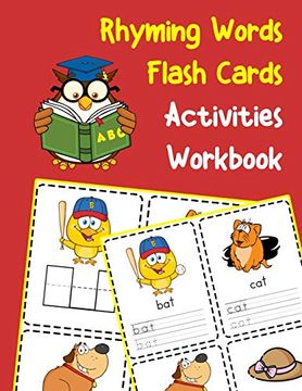 portada Rhyming Words Flash Cards Activities Workbook: 200 cvc Vowels and Consonants With Pictures (libro en Inglés)