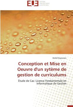 portada Conception Et Mise En Oeuvre D'Un Syteme de Gestion de Curriculums