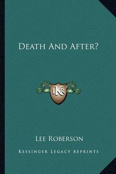 portada death and after? (in English)