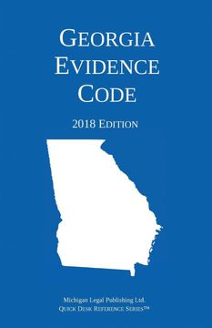 portada Georgia Evidence Code; 2018 Edition (in English)