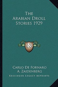 portada the arabian droll stories 1929 (in English)