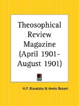 portada theosophical review magazine april 1901-august 1901 (in English)