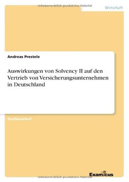 portada Auswirkungen von Solvency II auf den Vertrieb von Versicherungsunternehmen in Deutschland