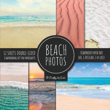 portada Beach Photos Scrapbook Paper pad 8x8 Scrapbooking kit for Papercrafts, Cardmaking, diy Crafts, Summer Aesthetic Design, Multicolor (in English)