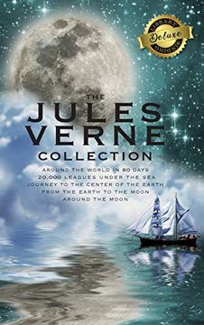 portada The Jules Verne Collection (5 Books in 1) Around the World in 80 Days, 20,000 Leagues Under the Sea, Journey to the Center of the Earth, From the. Around the Moon (Deluxe Library Binding) (en Inglés)