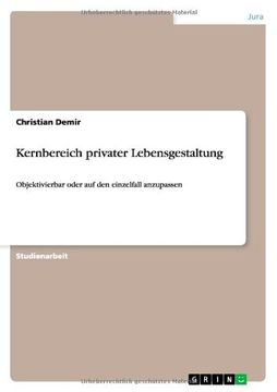 portada Kernbereich privater Lebensgestaltung (German Edition)