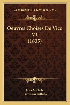portada Oeuvres Choises De Vico V1 (1835) (en Francés)