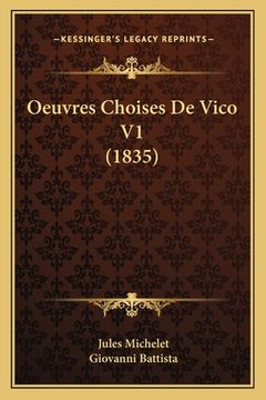 portada Oeuvres Choises De Vico V1 (1835) (in French)