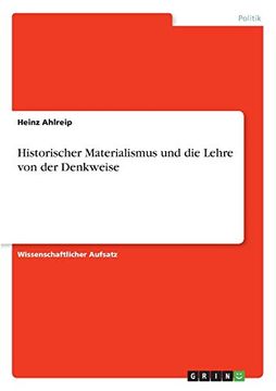 portada Historischer Materialismus und die Lehre von der Denkweise (en Alemán)