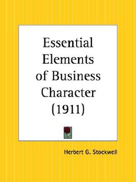portada essential elements of business character (en Inglés)