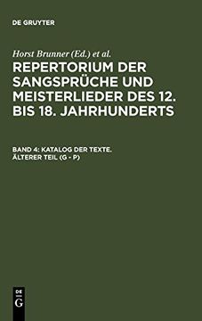 portada Katalog der Texte. Alterer Teil (g - p) (in German)
