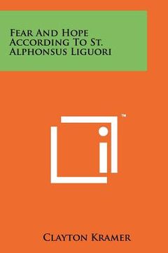 portada fear and hope according to st. alphonsus liguori (in English)