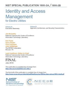 portada Identity and Access Management for Electric Utilities NIST SP 1800-2a + 2b (en Inglés)