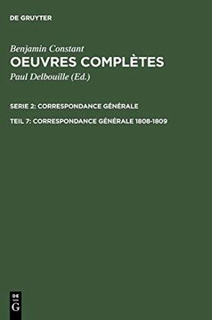 portada Correspondance g n Rale 1808-1809 (Oeuvres Completes) (en Francés)